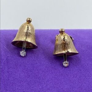 💛 Classic Avon Gold Bell Earrings